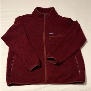 Patagonia Burgundy Fleece Jacket Mens XXL